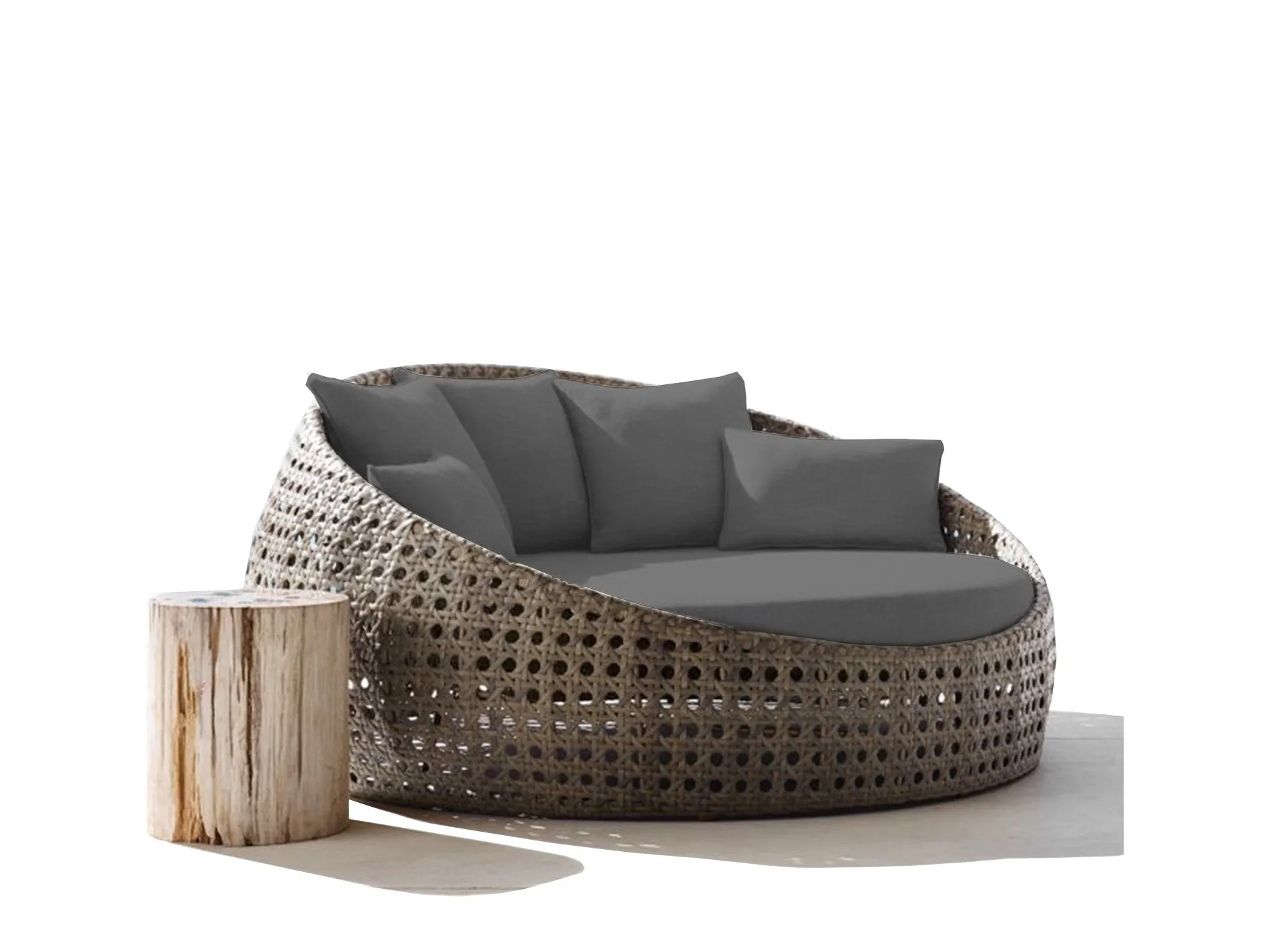 Round Outdoor Day Bed Replacement Cushions
