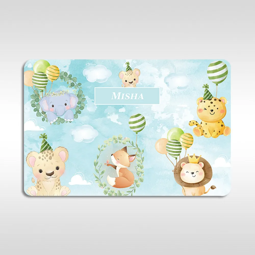 Safari Soiree Tableware Set (kids) (4 Placemats & 4 Casters)