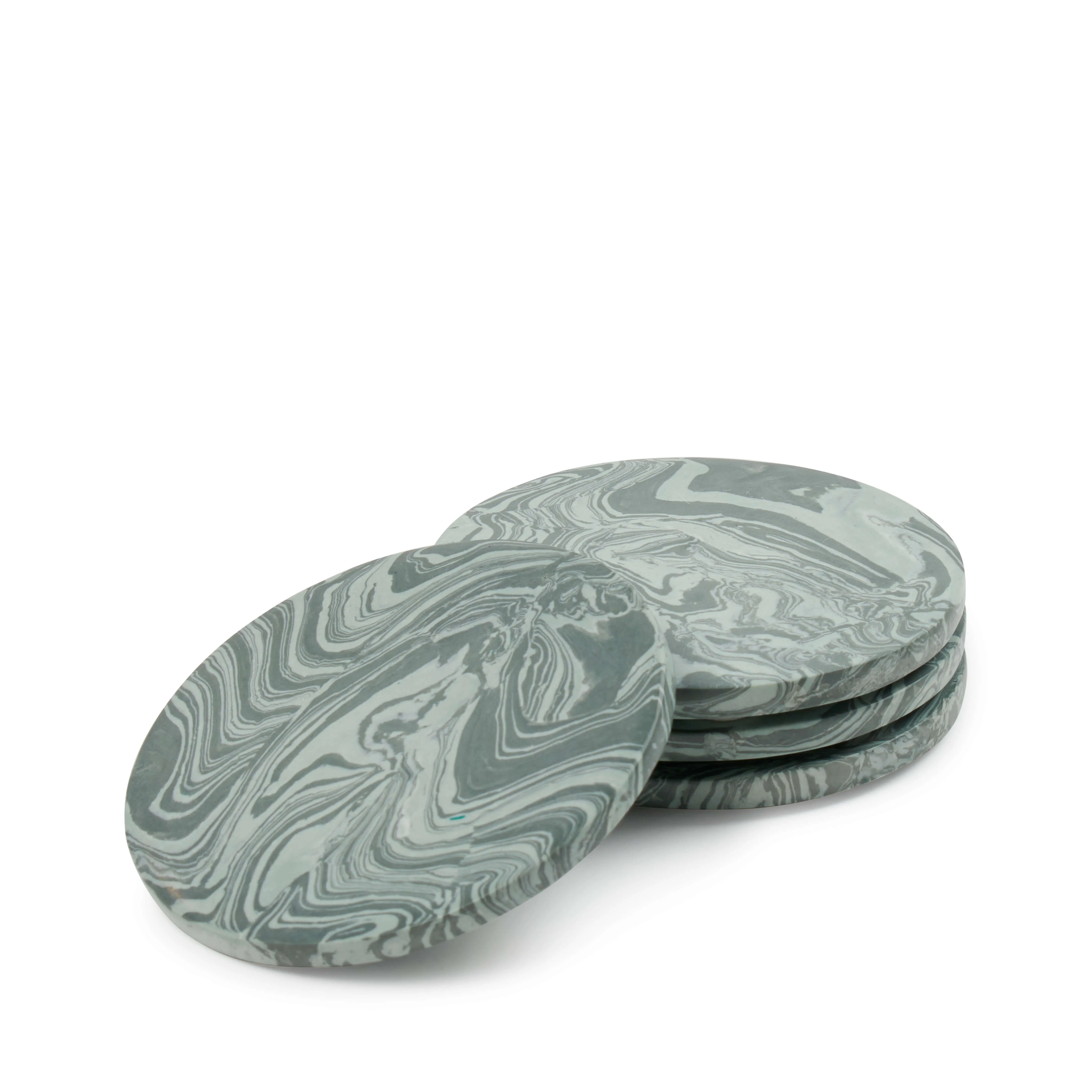 Sloan Coasters 10cm - Set of 4 - Green