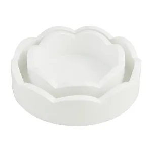 Small Scalloped Tray Set