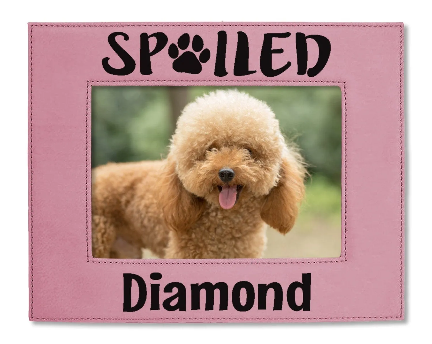 Spoiled Dog Mom Cat Lady Best Friend Pet Photo Frame 5x7 for Daughter Son Mothers Fathers Day Gift Birthday for New Adopted Puppy Kitten