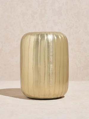 Westside Home Gold Ribbed Vase - Large