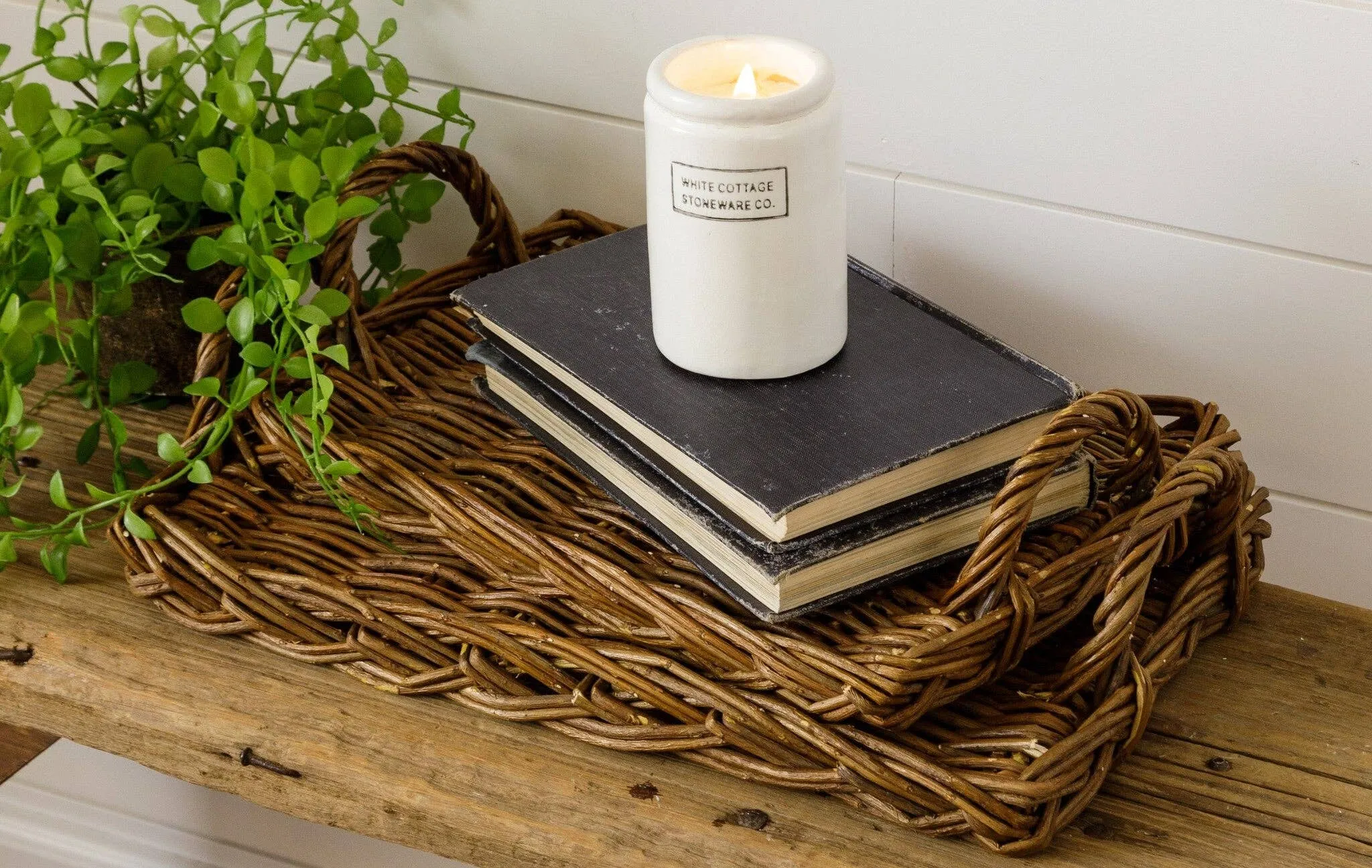 Wicker Basket Trays (Set Of 02)